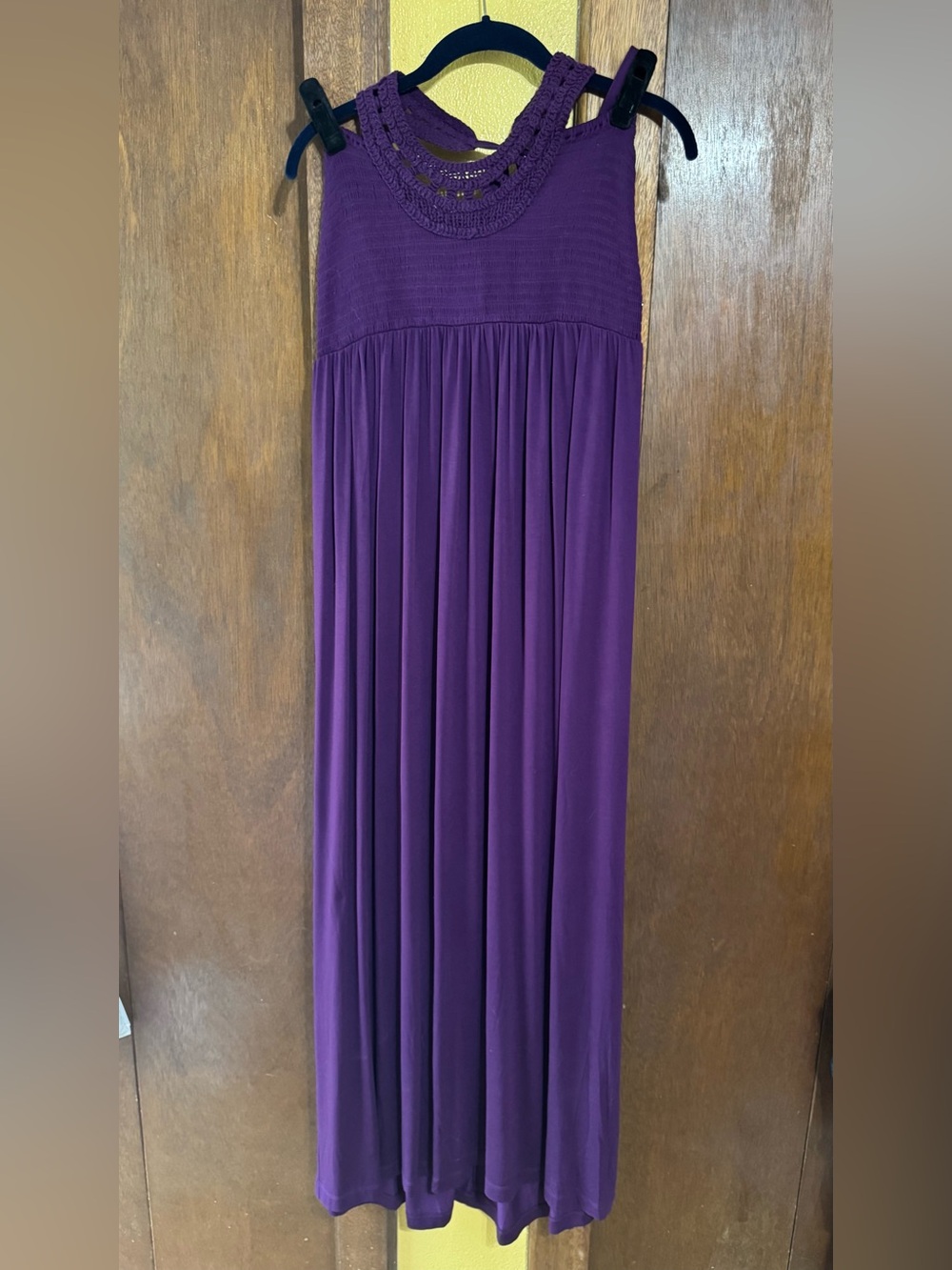a.n.a Purple Crochet  Maxi Dress